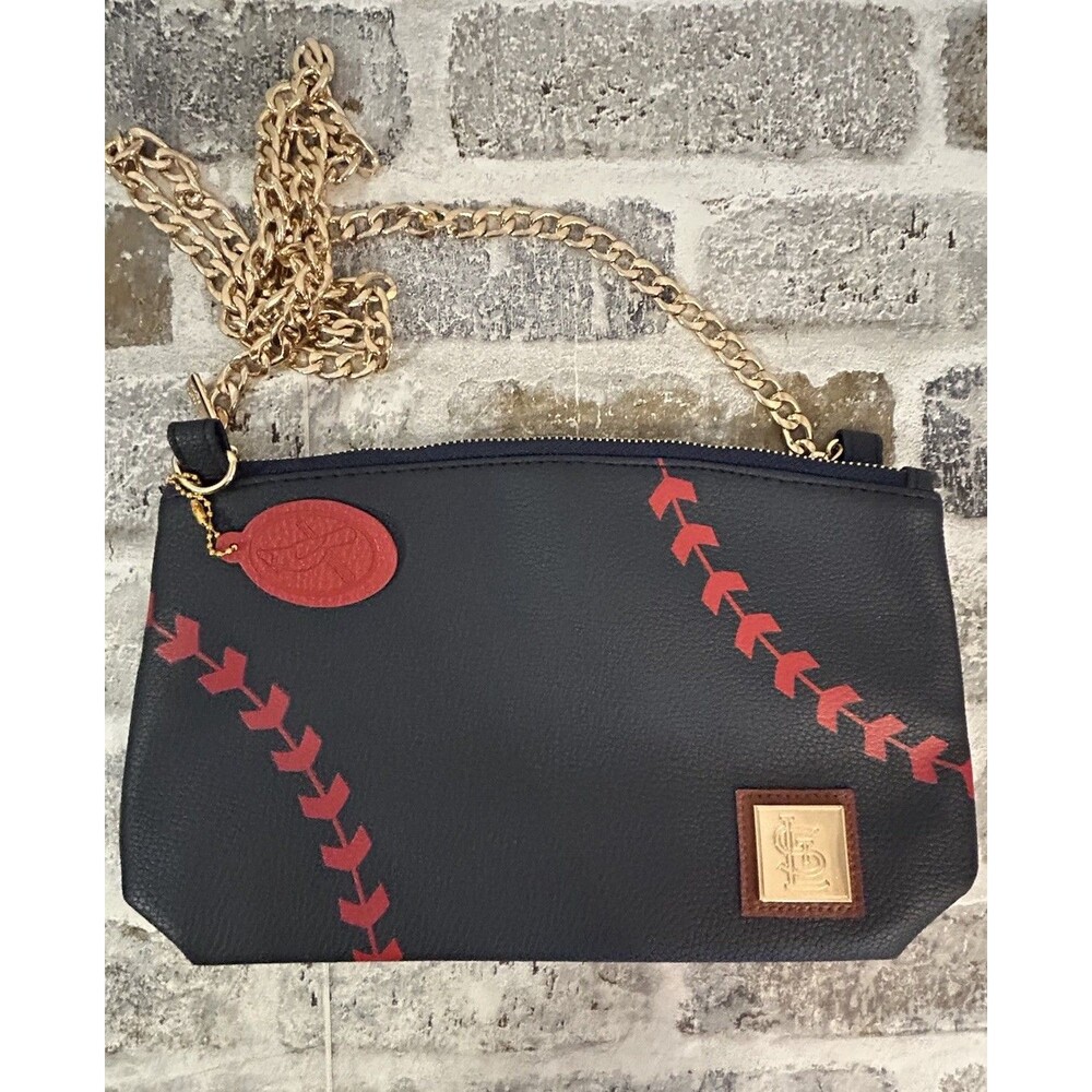 MLB St. Louis Cardinals 2022 SGA Baseball Purse Crossbody Blue Red Gold Chain